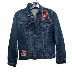 Polo by Ralph Lauren Girl's Blue Cotton Button Front Denim Jacket Size 12